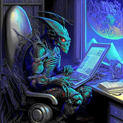 Alien Reptile Wizard