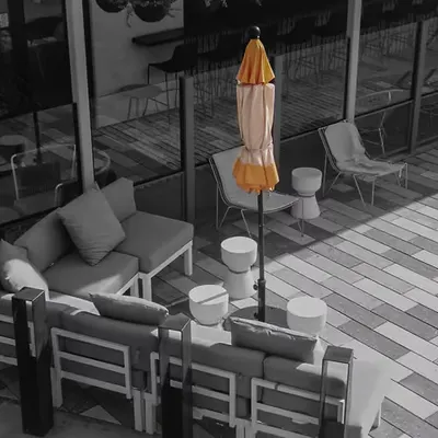 Lonely Yellow Umbrella 