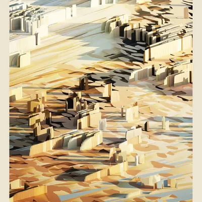 (Close crop of) Bismuth Landscape