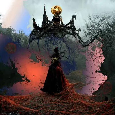 The witch before the entrance to another world