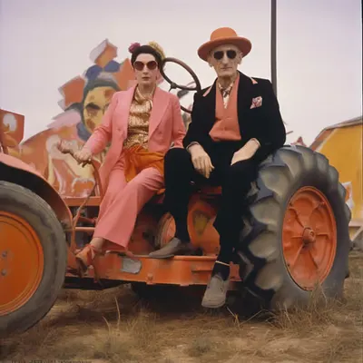 Marcel on a Tractor, sometimes with Nini Fifi Titi