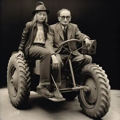 Marcel on a Tractor, sometimes with Nini Fifi Titi