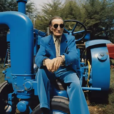 Marcel on a Tractor, sometimes with Nini Fifi Titi