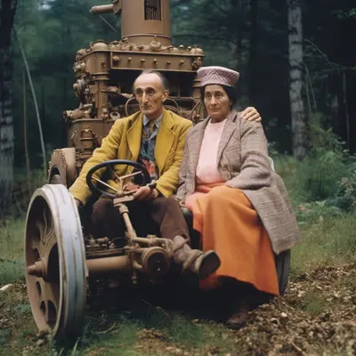 Marcel on a Tractor, sometimes with Nini Fifi Titi