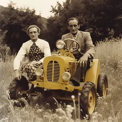 Marcel on a Tractor, sometimes with Nini Fifi Titi