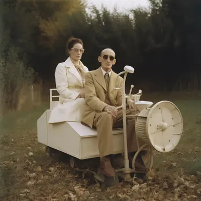 Marcel on a Tractor, sometimes with Nini Fifi Titi