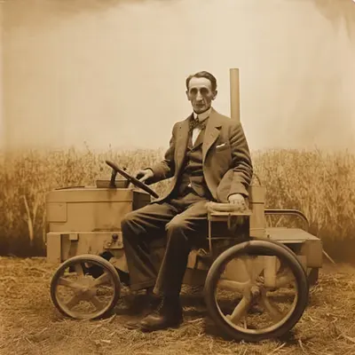 Marcel on a Tractor, sometimes with Nini Fifi Titi
