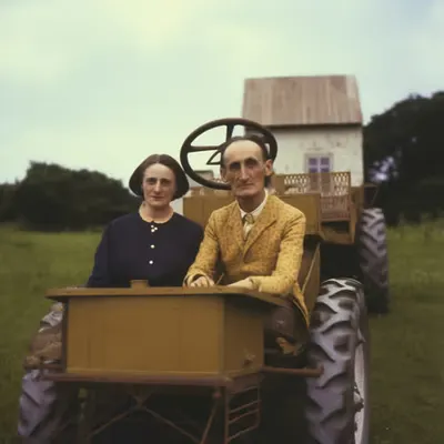 Marcel on a Tractor, sometimes with Nini Fifi Titi