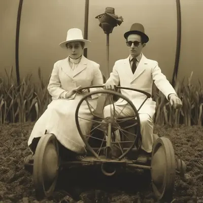 Marcel on a Tractor, sometimes with Nini Fifi Titi