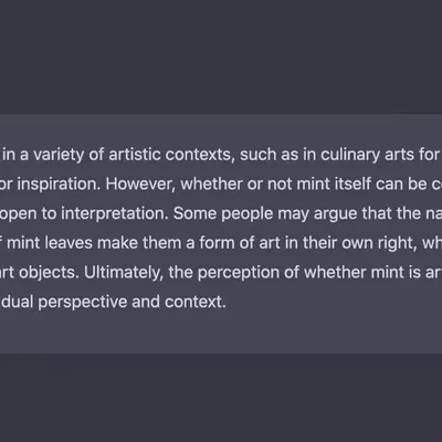 mint is art