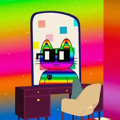 Mirror Meow: Nightclub Feline