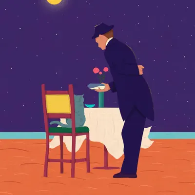 Dinner under the moon