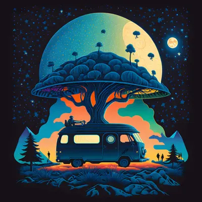 Summer, Campground at Night