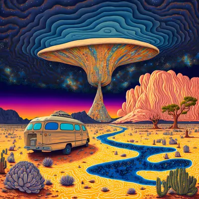 Winter, Desert at Dusk