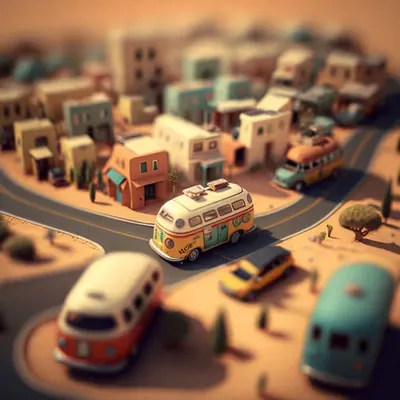 Fall, Tiny Town Morning