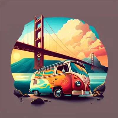 Fall, Golden Gate Bridge at Sunset