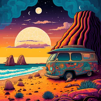 Summer, Van Gough Beach at Sunset