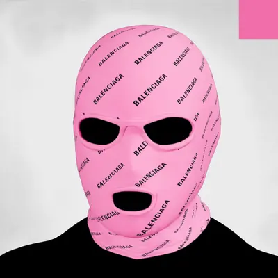Villain #200 - The Balenciaga Ski Mask Villain on the Original background with the Pink Accent