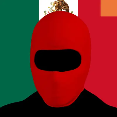 Villain #216 - The Red Balaclava Villain on the Mexican background with the Original Accent