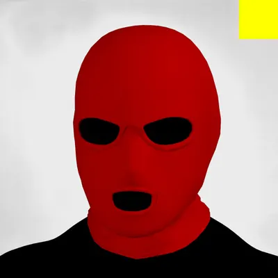 Villain #260 - The Red Ski Mask Villain on the Original background with the Yellow Accent