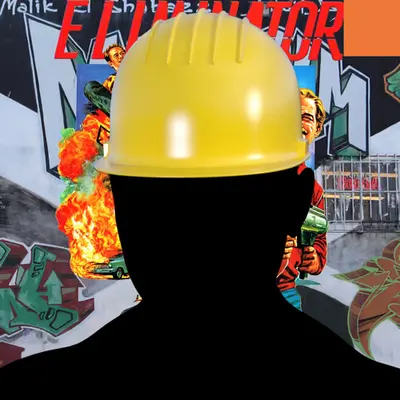 Villain #264 - The Construction Villain on the Malcolm Mural background with the Original Accent