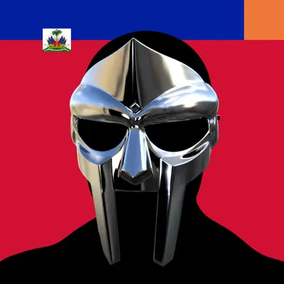 Villain #267 - The Chrome DOOM Villain on the Haitian background with the Original Accent