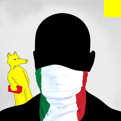 Villain #272 - The Italian Villain on the Original background with the Yellow Accent