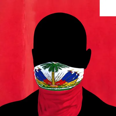 Villain #323 - The Haitian Villain on the Raw Red background with the White Accent