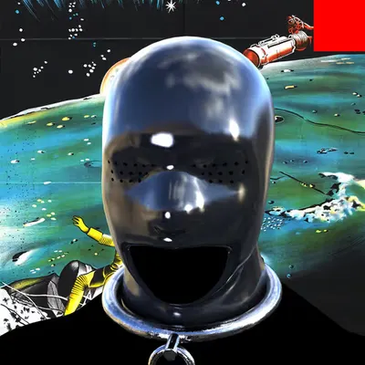 Villain #327 - The Black Latex Sexual Deviant Villain on the Space Ho background with the Red Accent