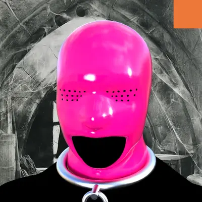 Villain #328 - The Pink Latex Sexual Deviant Villain on the Cave background with the Original Accent