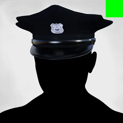 Villain #356 - The Police Villain on the Original background with the Green Accent