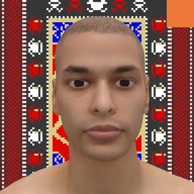 Villain #378 - The Manny Villain on the Rug background with the Original Accent