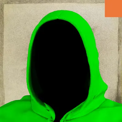 Villain #394 - The Green Hoodie Villain on the Dusty Paper background with the Original Accent