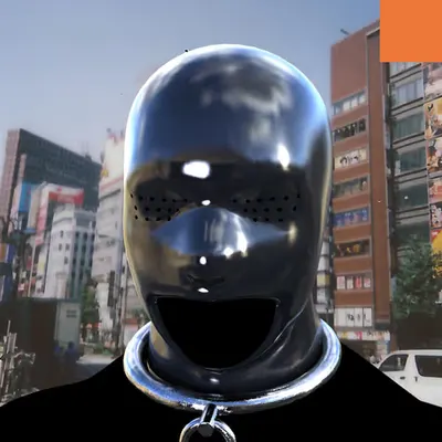 Villain #419 - The Black Latex Sexual Deviant Villain on the Tokyo background with the Original Accent