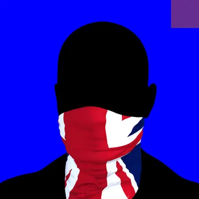 Villain #481 - The British Villain on the Blue background with the Purple Accent