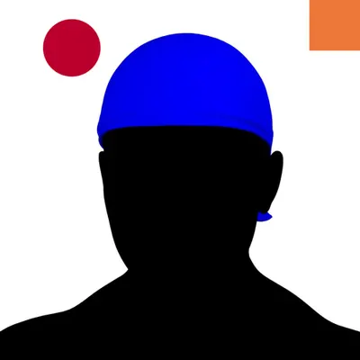 Villain #485 - The Blue Durag Villain on the Japanese background with the Original Accent