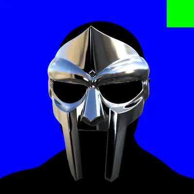 Villain #486 - The Chrome DOOM Villain on the Blue background with the Green Accent