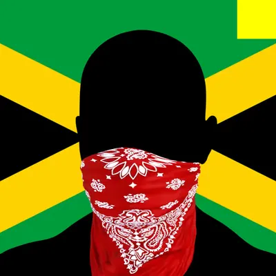 Villain #492 - The Whoopty Bandana Villain on the Jamrock background with the Yellow Accent