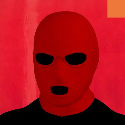 Villain #497 - The Red Ski Mask Villain on the Raw Red background with the Original Accent