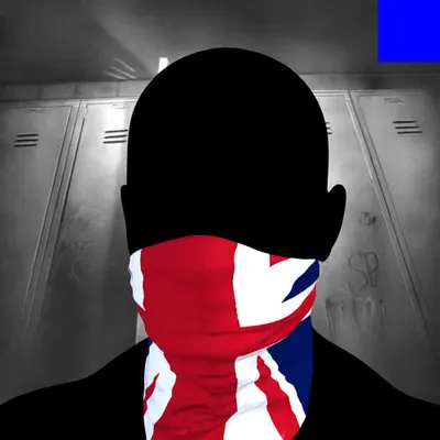 Villain #498 - The British Villain on the Locker Room background with the Blue Accent