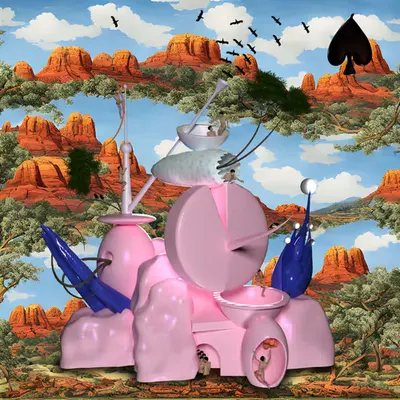 #134 | Building varation 2 scene with background seed 475 and a Black Spade card suit