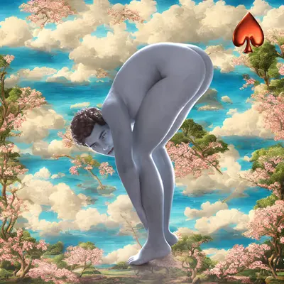 #300 | Bending over scene with background seed 660 and a Red Spade card suit