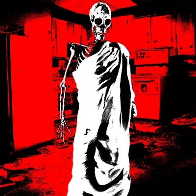 #102 - Skeleton Monk ghost in the Kitchen