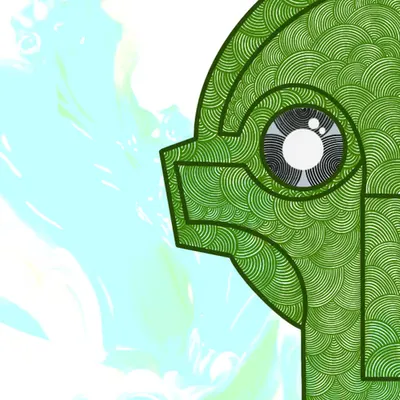 Line Study (Green) — Mask
