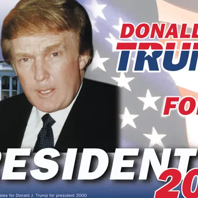 Trump For President 2000 sign