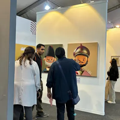 Talking to visitors about Toy Faces