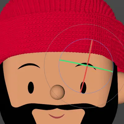 Toy Maker getting his eyebrows fixed.