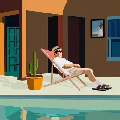 Chilling by the Pool side 