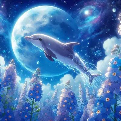 Dolphin to the moon!