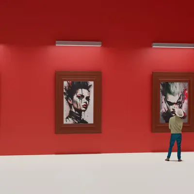 Red Art Room